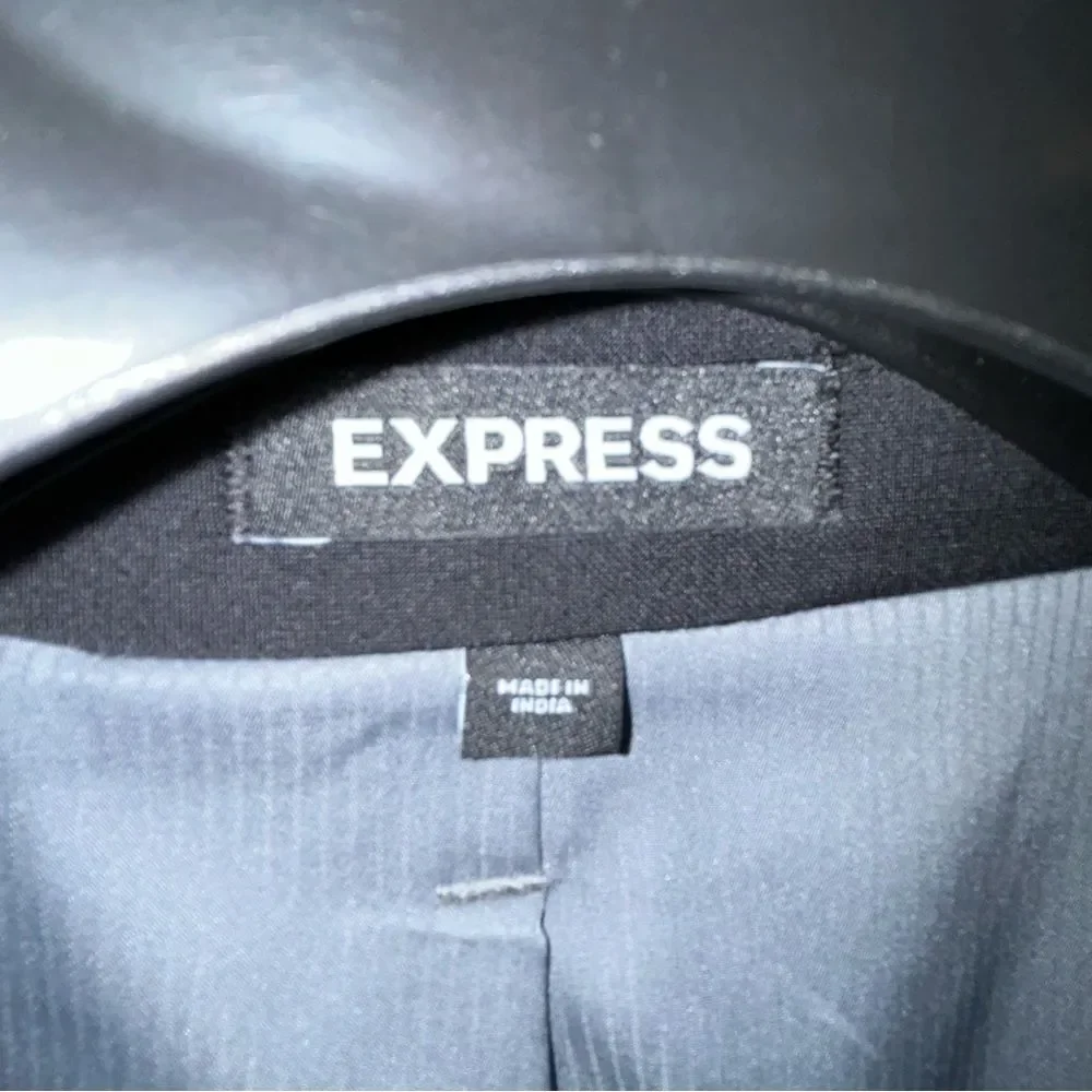 Express Extra Slim Two-Button Long Sleeve Wool Blend Blazer Suit Jacket